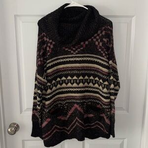 Lucky Brand Cowl Neck Pullover Wool Blend Sweater Size XL